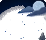 満月の輝く夜空