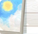 絵画が置かれた壁