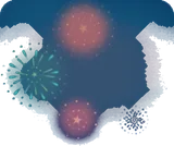 花火に彩られた夏の夜空