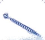 飛行機雲の青空