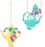 青と黄の野苺ティーポット