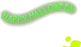 緑のハロウィンバナー