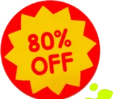 80%OFFシール