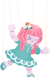 青い服のマリオネット
