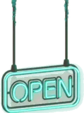 「OPEN」のネオンサイン