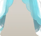 空が透けるカーテン