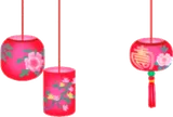 花柄の提灯