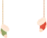 クリスマスを待つ靴下