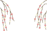 吊り下げ紅白餅花