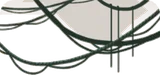路地裏の絡まった電線
