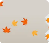 舞い落ちるもみじの葉