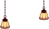 色付きガラスランプ