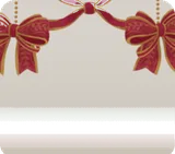 クリスマスリボンのオーナメント
