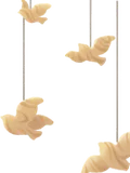 木の鳥のオーナメント