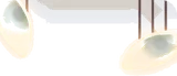 妖しく光る目のライト