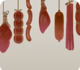 吊るされた何かの肉