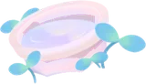 地中に埋まった小さなポット