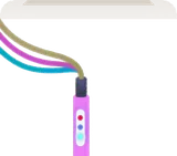 カラフルな小さなケーブル
