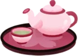 漆盆にのったお茶