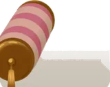 エレベーターのピンク色クッション