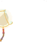 曲がったフロアランプ・左
