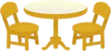 素朴なテーブルセット