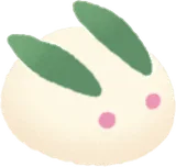 お月見うさぎのミニチュア