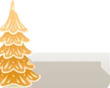かじられたツリークッキー