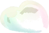 ハートの形の朝露