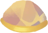 小さな塊の黄金に輝く物質