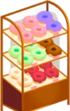 ドーナツの展示ケース