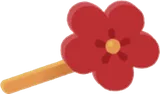 赤いお花のピン