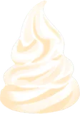 たっぷりのソフトクリーム