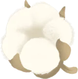 ふんわりしたコットンフラワー