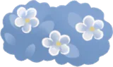 ガラスの小花の茂み・左