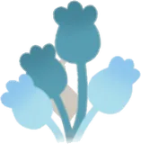 雪解けに生える草