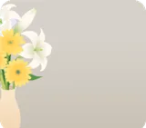 活けられたお庭の花