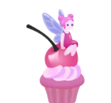桃色の妖精のカップケーキ