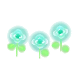 霧の森の水色の発光花
