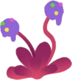 溶けた植物