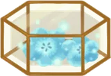 ネモフィラの入ったガラス箱