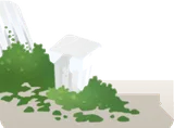 神殿の砕けた柱