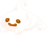 チョコで顔が描かれたクリーム