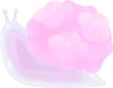 ガラス製の紫陽花カタツムリ