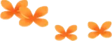 壇上の装飾された花・左