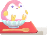 ユキムスビのかき氷のミニチュア