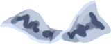 折れ曲がった御札