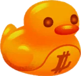 金のアヒルのおもちゃ
