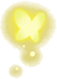 月明りに輝く蝶