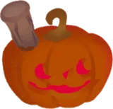 杭が刺されたカボチャランタン